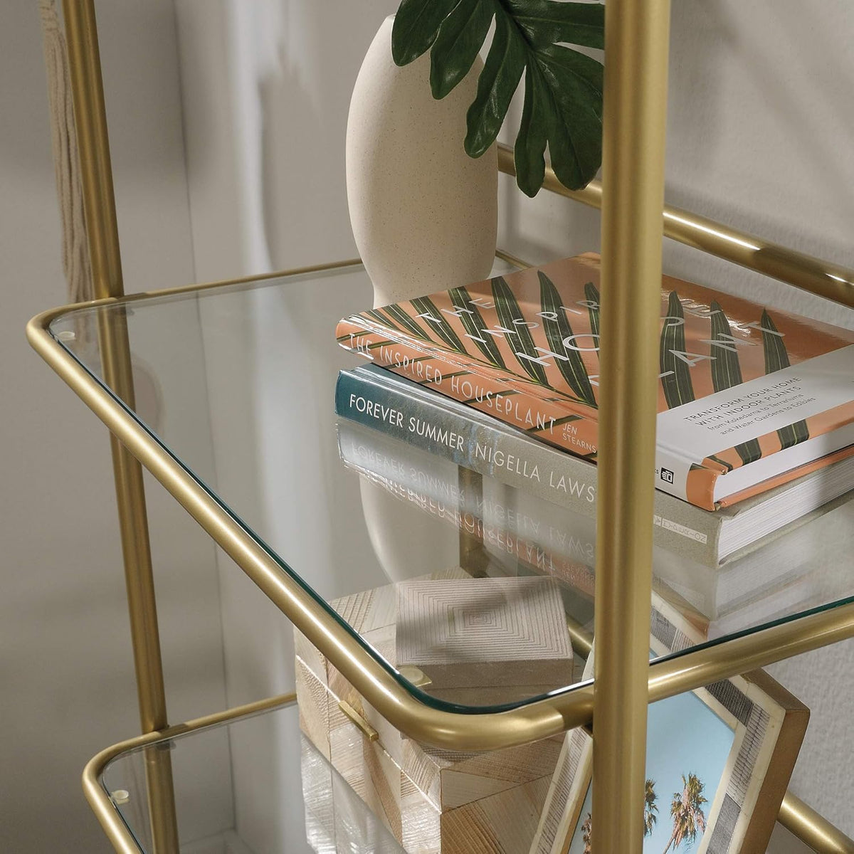 Satin Gold Bookcase K1775