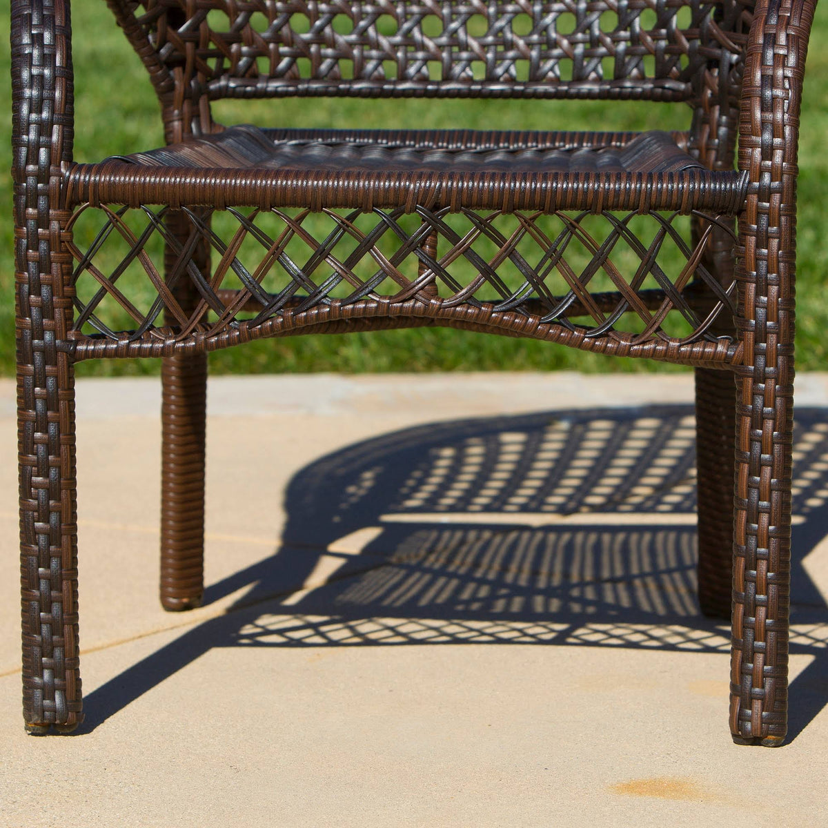 Set of 2 Brown Wicker Patio Chairs V9989