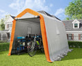 10.5x12x8 FT Heavy Duty Portable Shed Storage Shelter with 4 Waterproof Windows & Roll-up Zipper Door, Grey Y14873