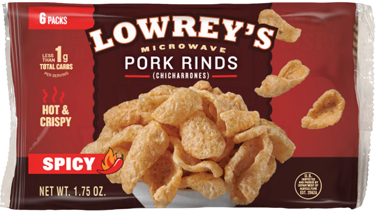 Hot & Spicy Microwave Pork Rinds 18-Pack I854