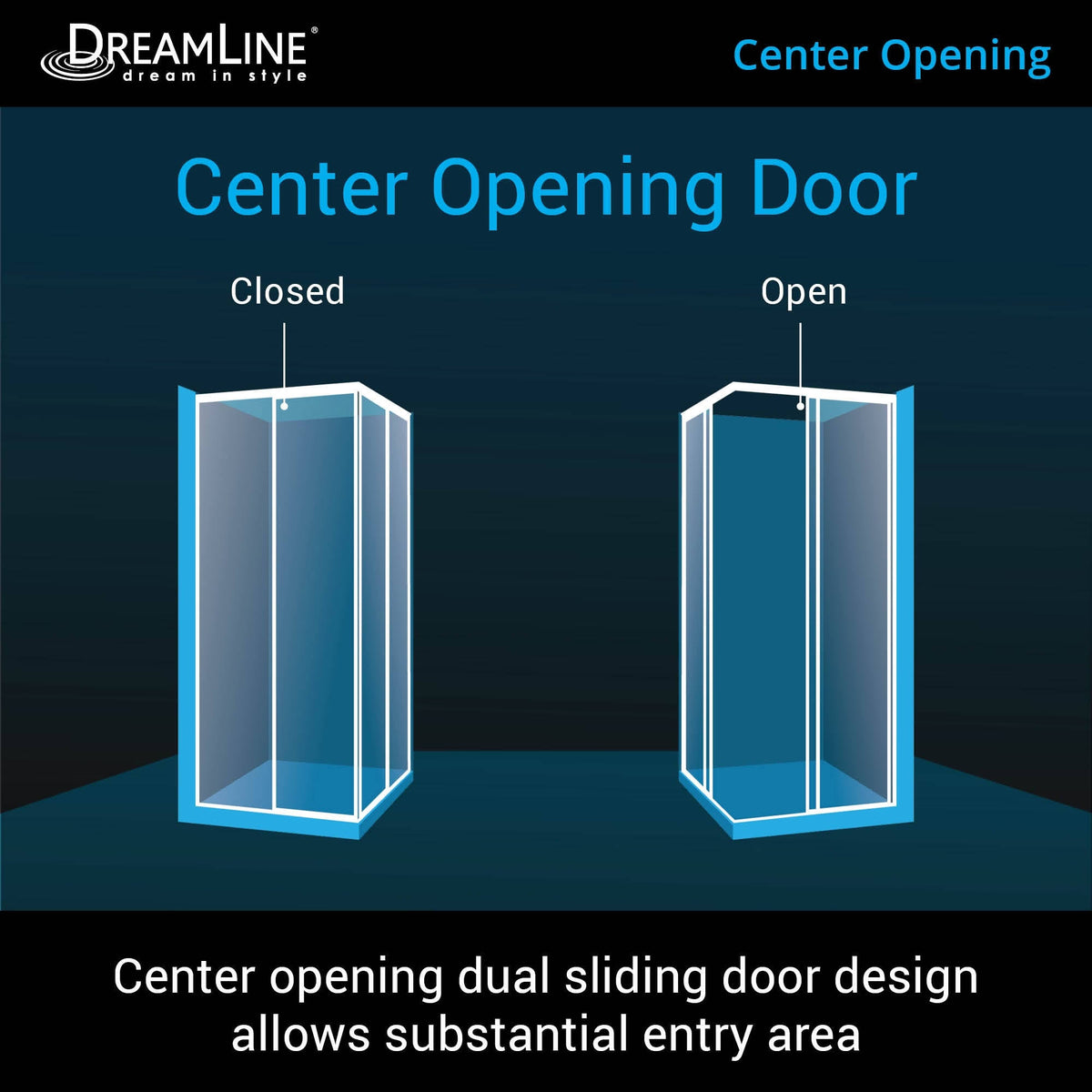 Satin Black Framed Sliding Shower Enclosure R9377