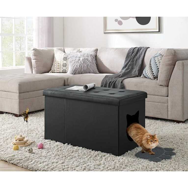Cat Litter Box Enclosure Bench Ottoman T637