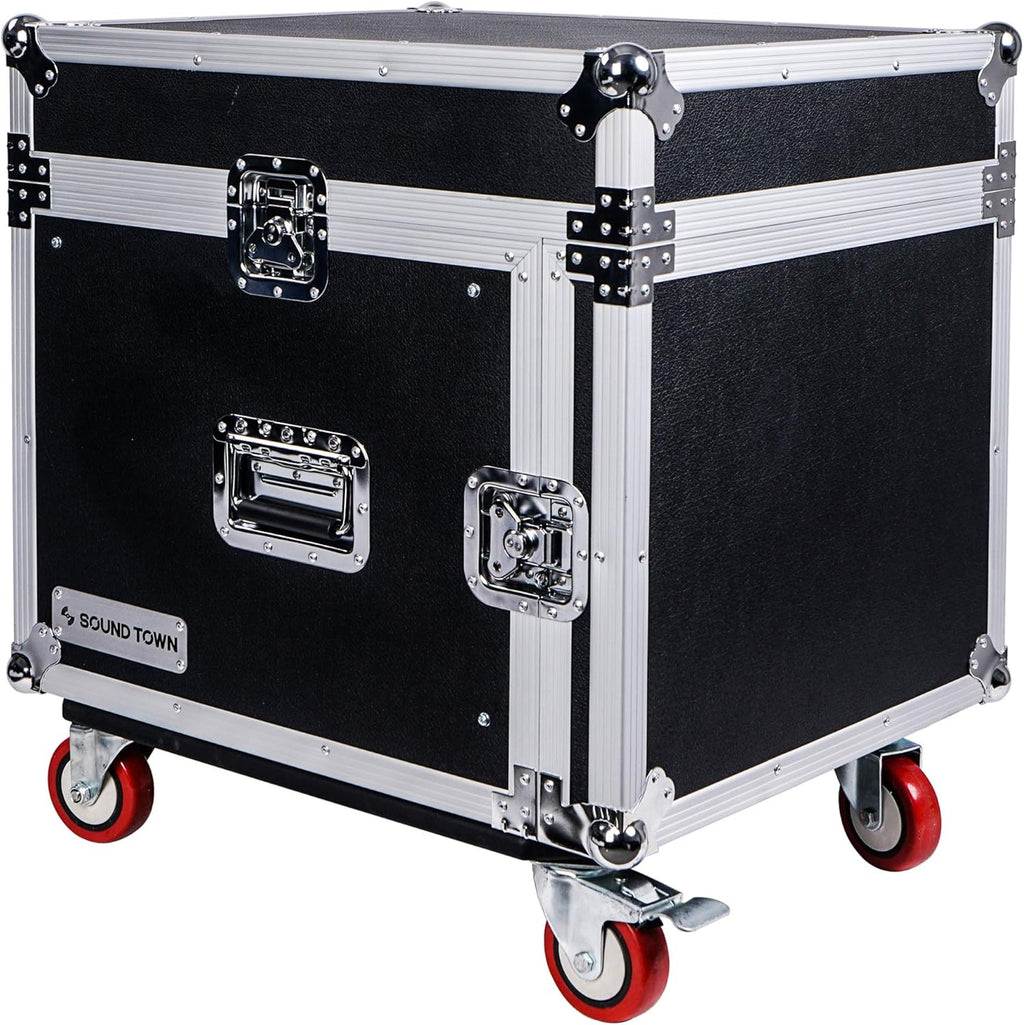 12U Slant Mixer Top Rack Case with Casters Q8327