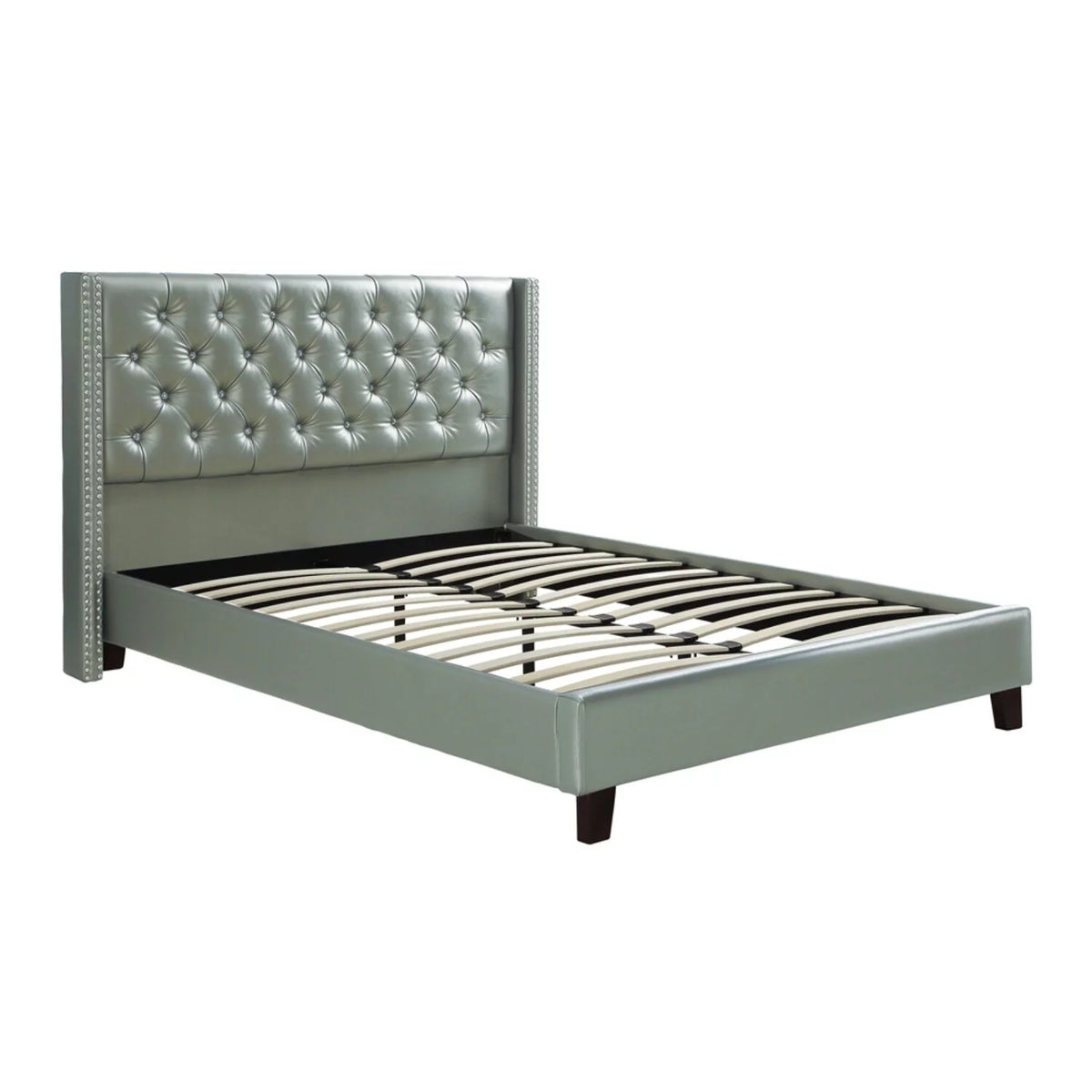 Faux Leather Upholstered Full Size Bed B975