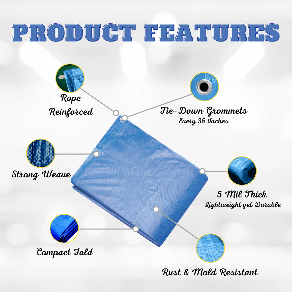 Heavy Duty Waterproof Tarp 20x30 Feet S643497