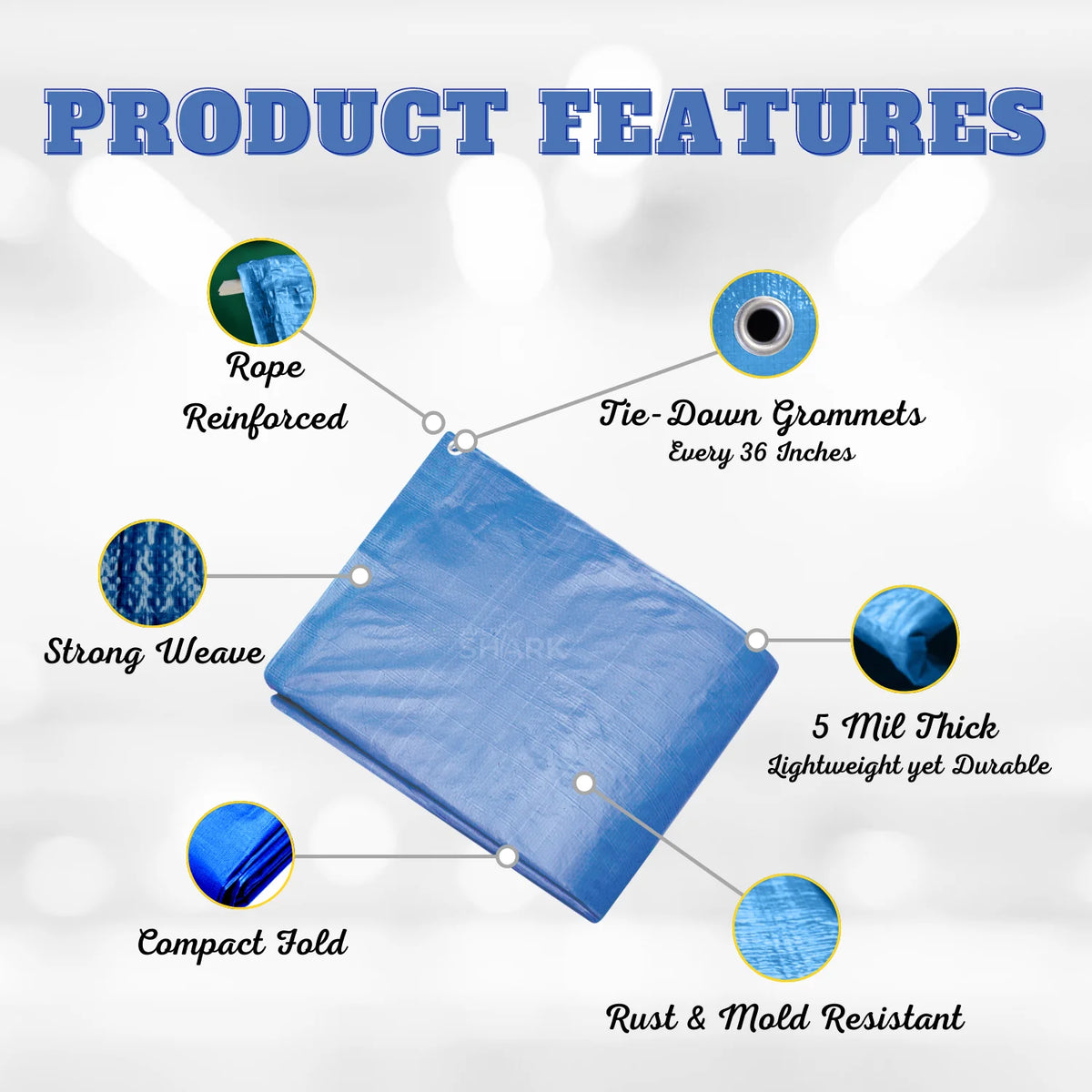 Heavy Duty Waterproof Tarp 20x30 Feet S643497