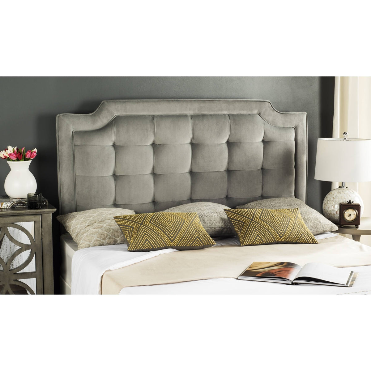 King Tufted Velvet Headboard K269