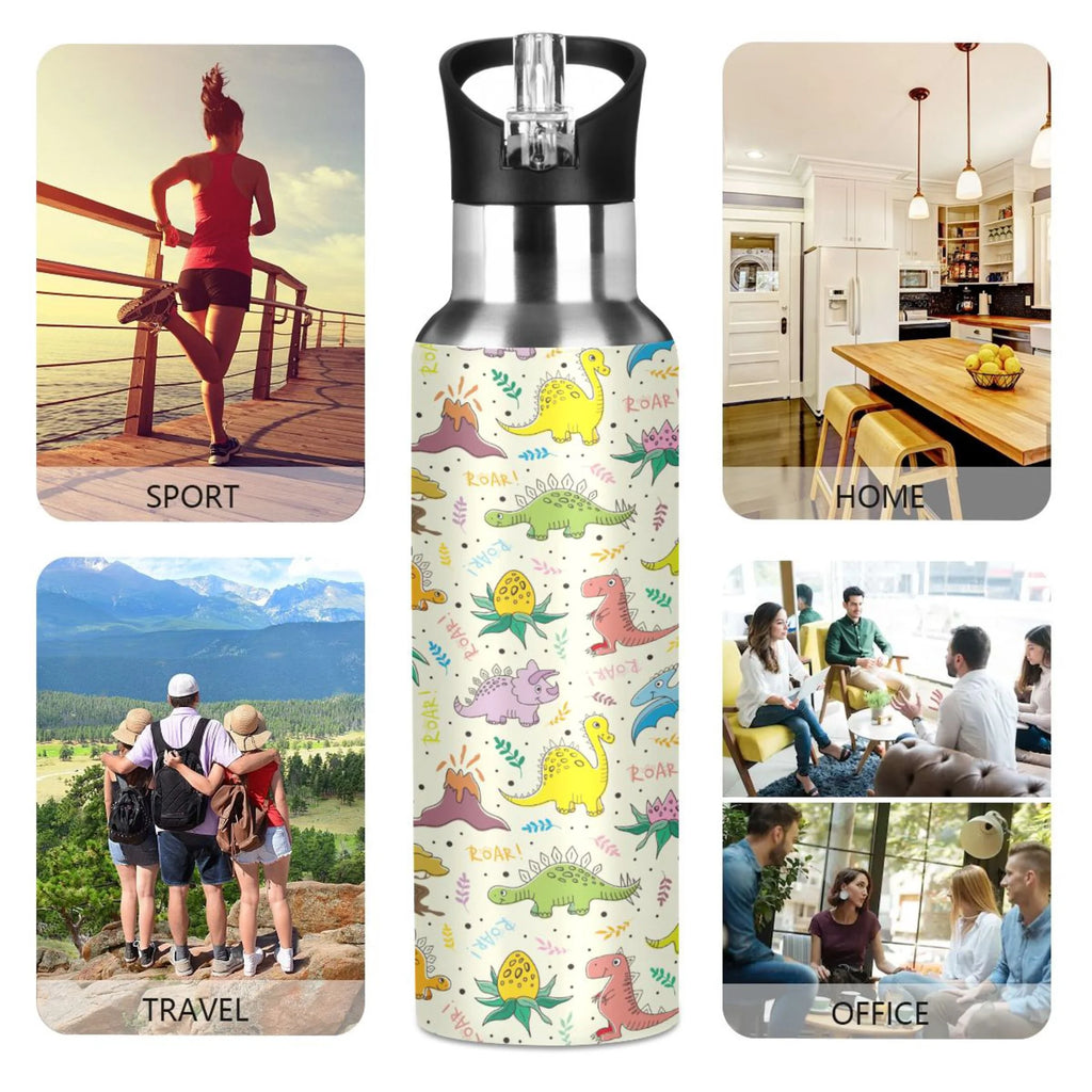 Stainless Steel Insulated Water Bottle with Straw Lid L82526