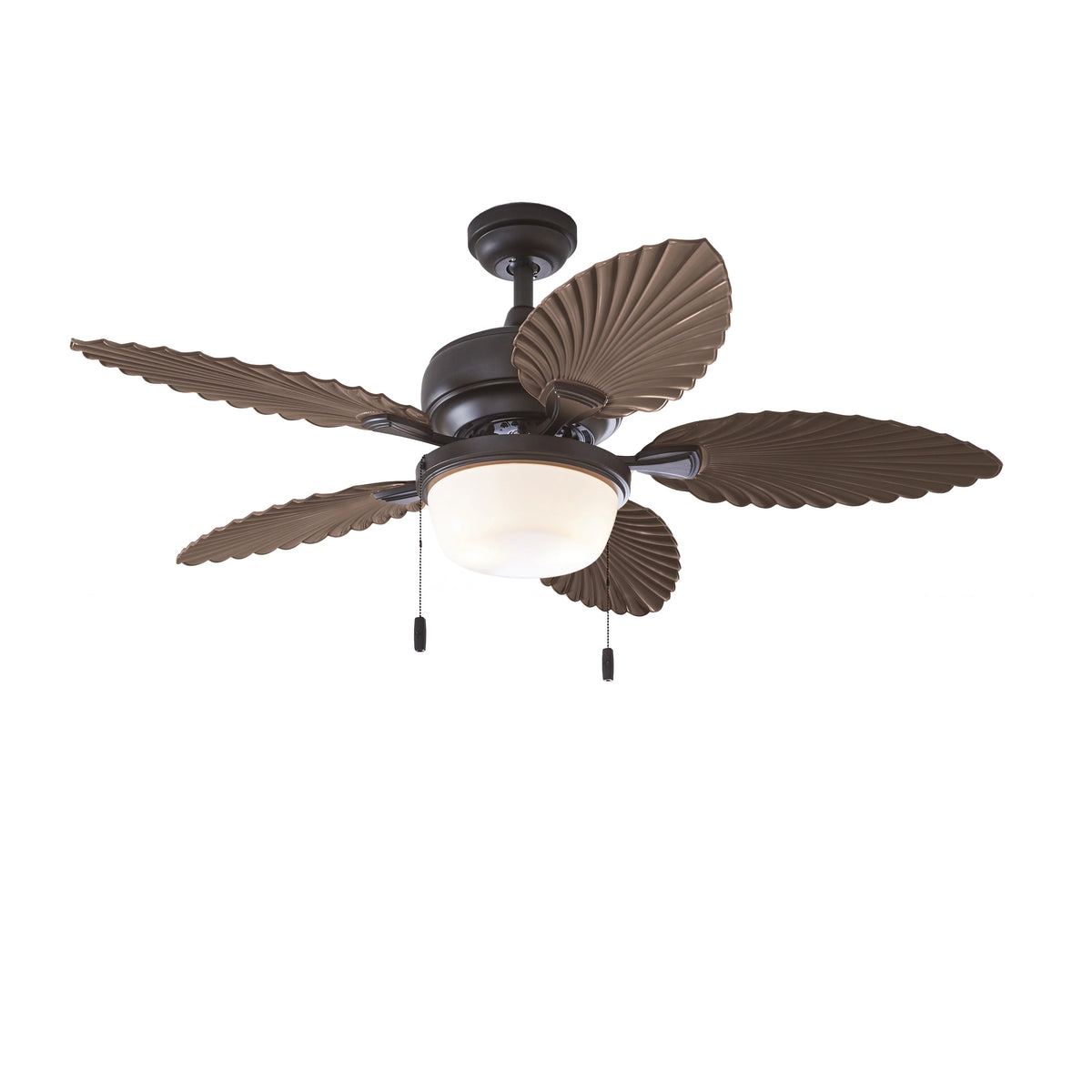 52" Bronze Ceiling Fan with 5 Palm Leaf Blades S999