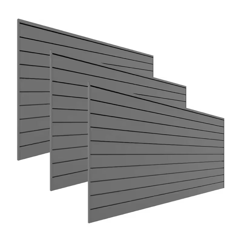 Light Grey Slat Wall Panel Set 3-Pack I7694
