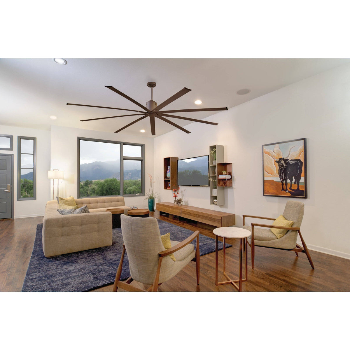 96 inch White Industrial Ceiling Fan A580