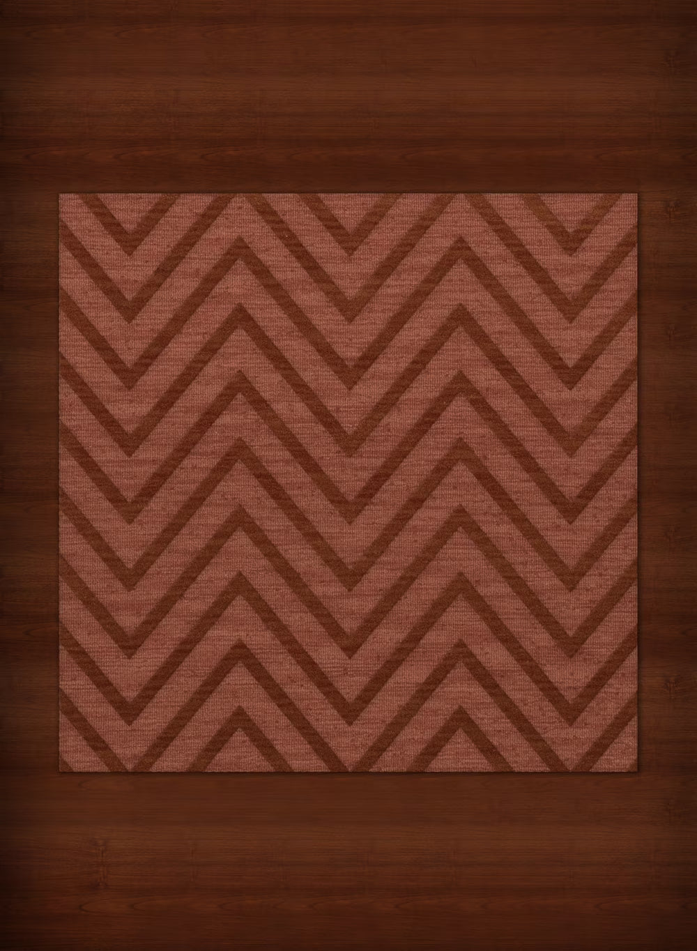 Coral Lines Stripes 6' x 6' Square Area Rug U228