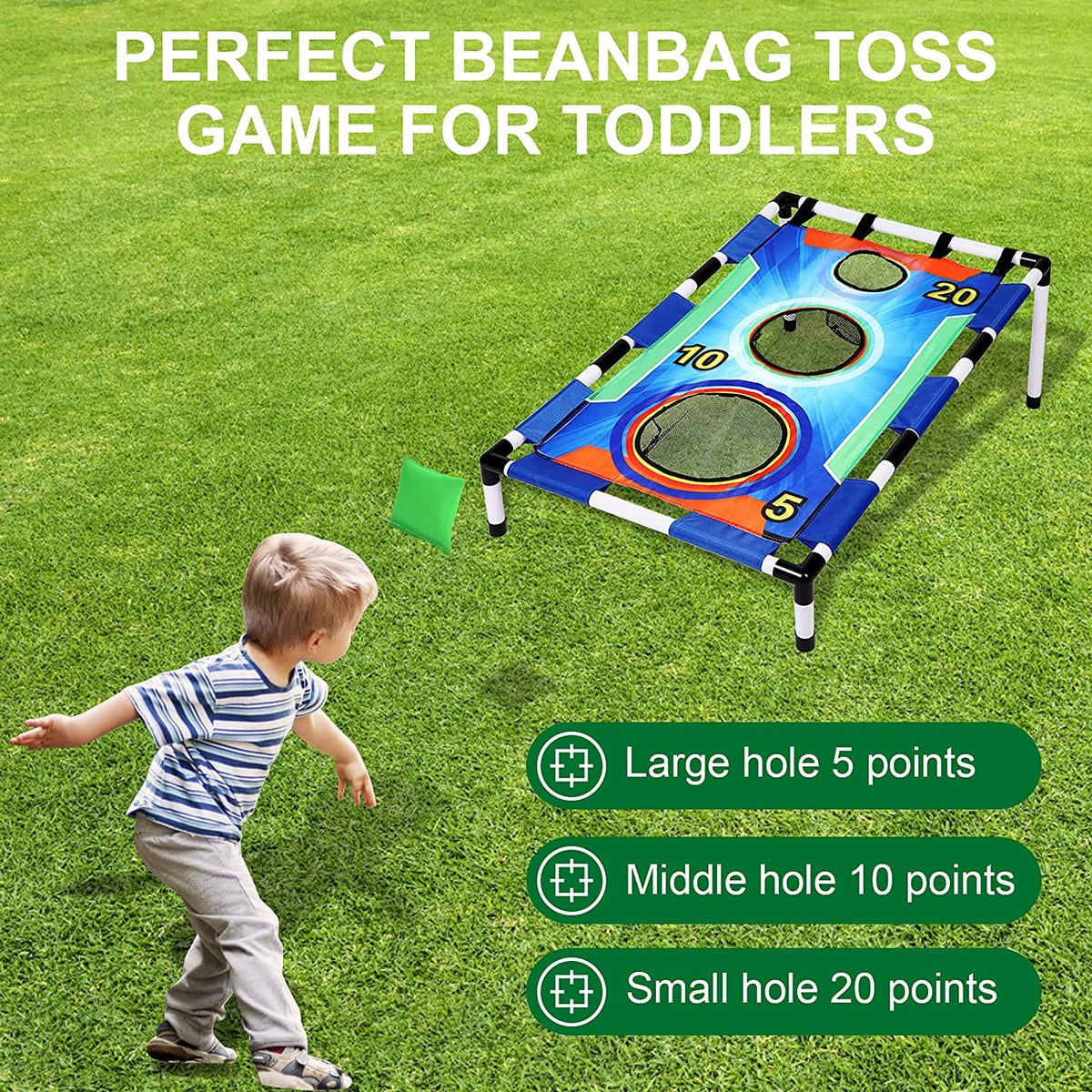 Collapsible 3 Holes Cornhole Beanbags Set V963640