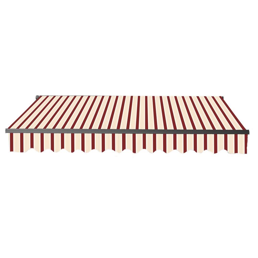 Black Frame Motorized Retractable Patio Canopy Awning 20x10 Multi Red C1154