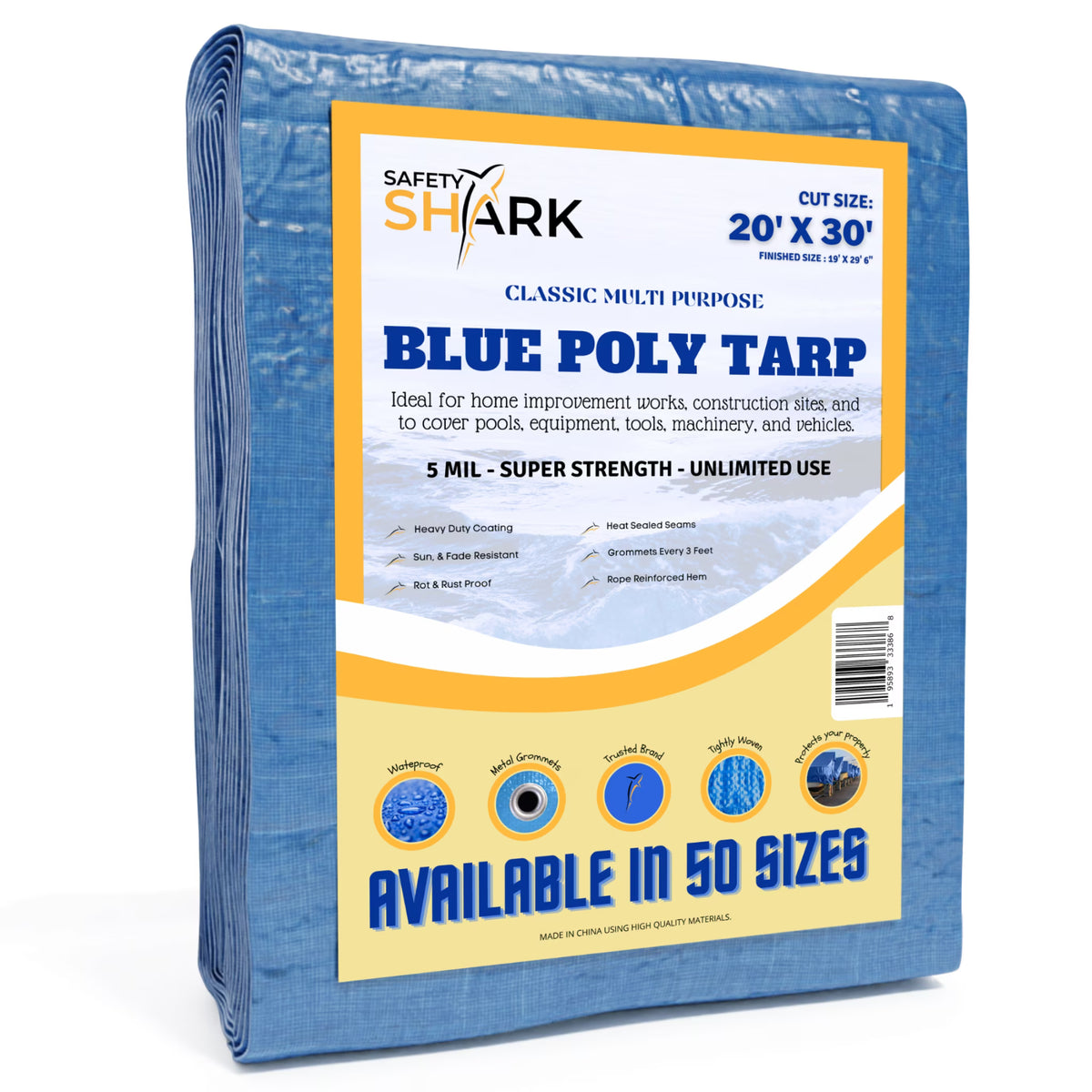 Heavy Duty Waterproof Tarp 20x30 Feet S643497