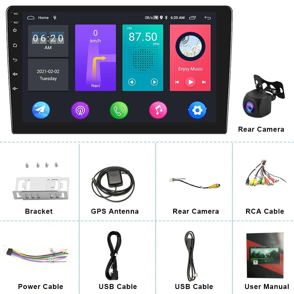 10 inch Android Car Stereo Touch Screen with Rear View Camera X589