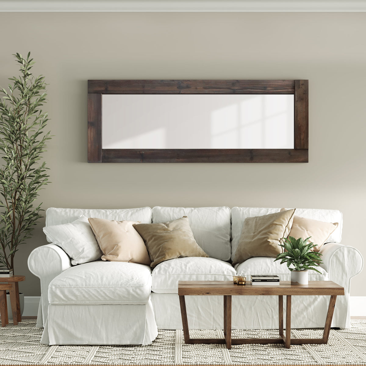 24x64 Full Length Wood Floor Mirror J34691