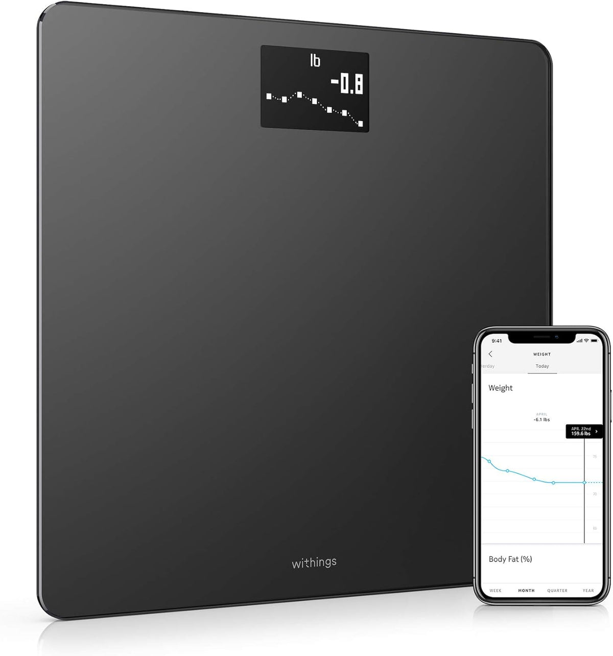 Black Wi-Fi Digital Scale Y44354
