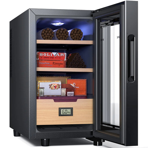 23L Electric Cigar Humidor with Spanish Cedar Wood Shelves W52642