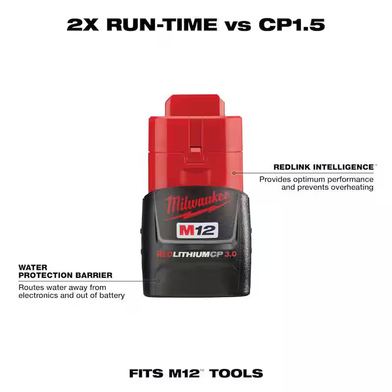12-Volt 3.0Ah Lithium-Ion Compact Battery Pack F236