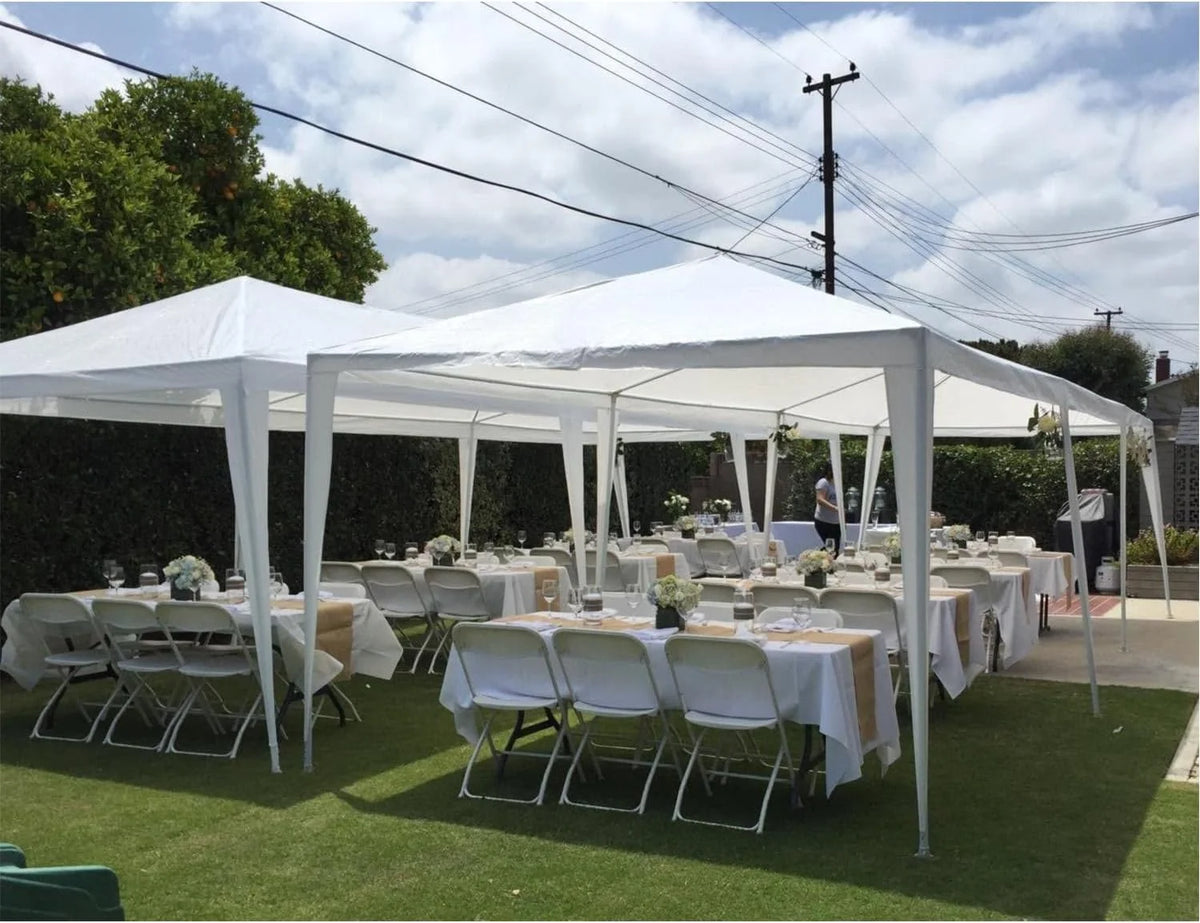 10x30 ft Outdoor Canopy Gazebo with 8 Sidewall 2 Zipper Door C485284