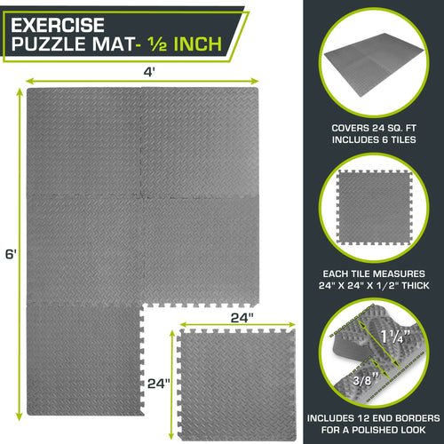 1/2 Thick EVA Foam Interlocking Exercise Mat L793485