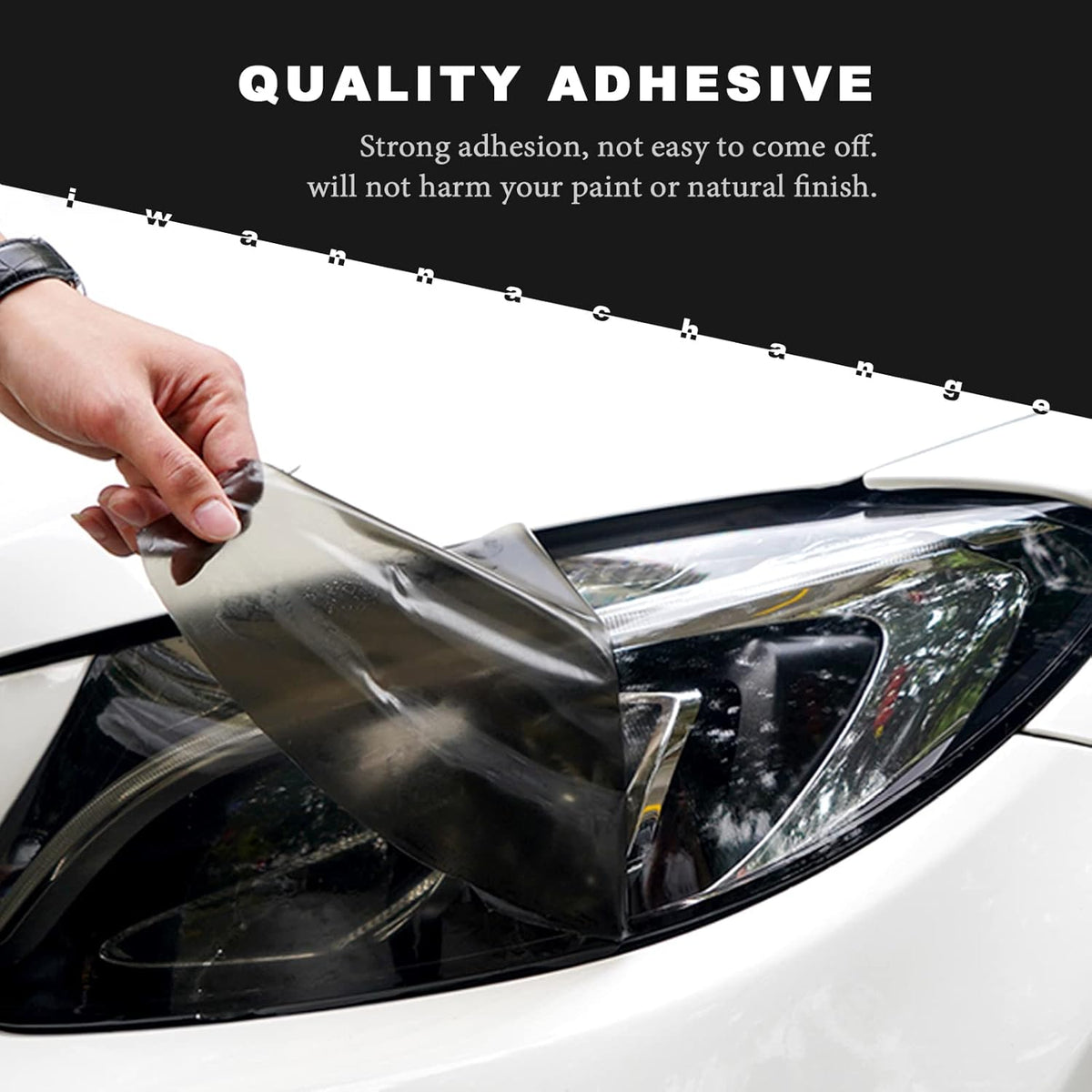 Gloss Light Smoke Headlight Overlay Tint Kit Film G934
