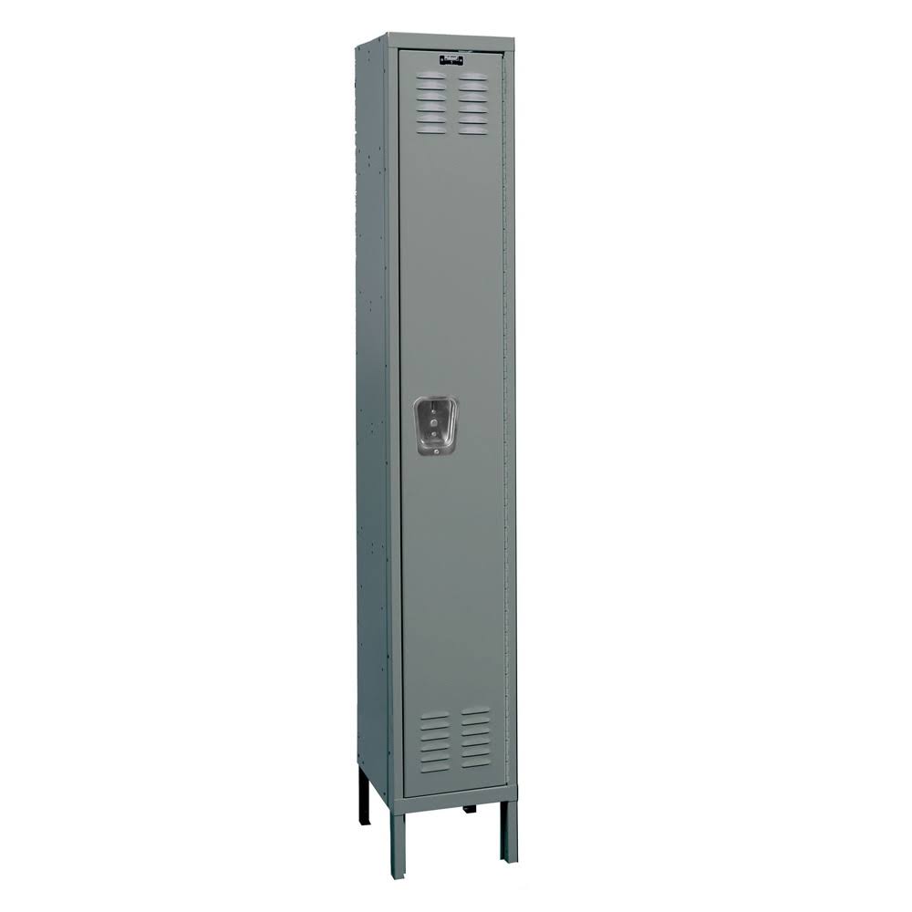Single Tier Steel Locker, Dark Gray B68645