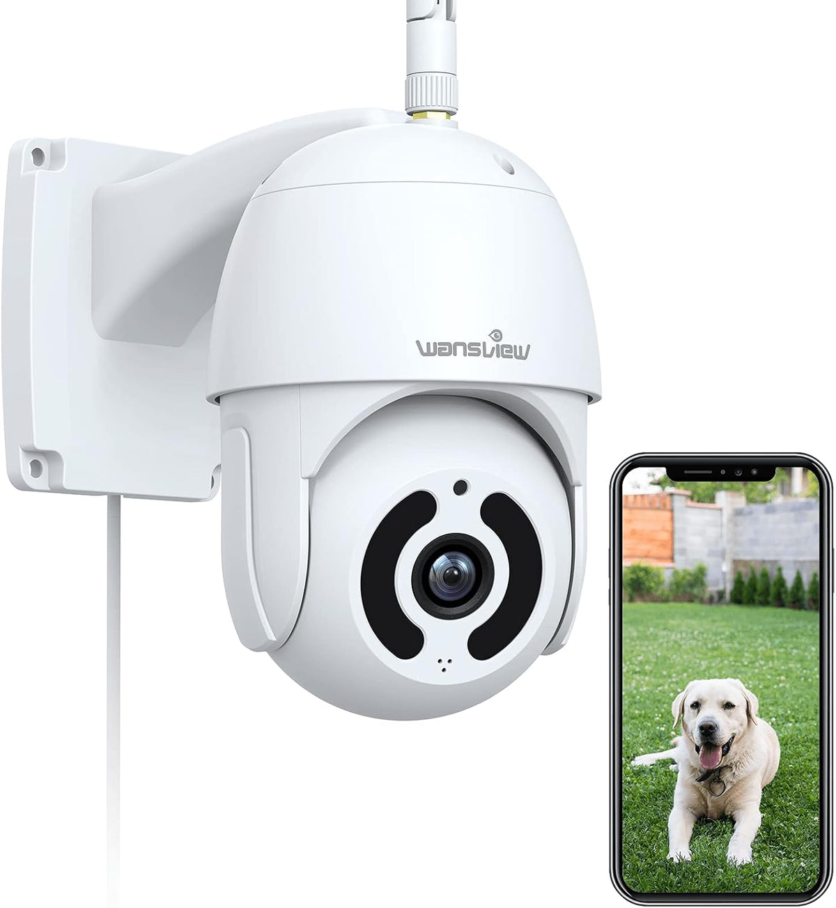 Outdoor Security Camera, 1080P Pan-Tilt 360° Waterproof WiFi Cameras, Night Vision, Two-Way Audio, Motion Detection, Remote Access Q326227