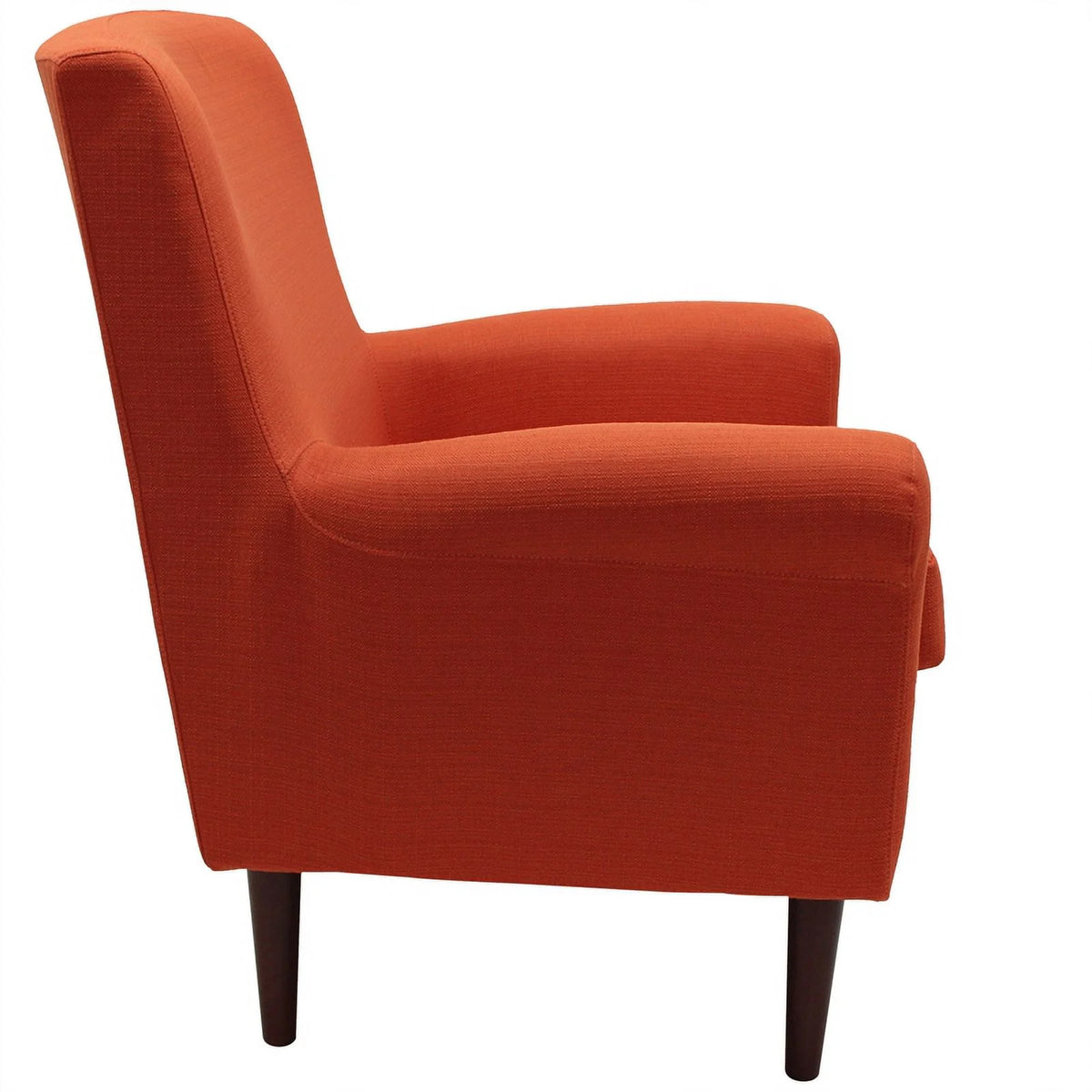 Orange Fabric Rolled Arm Lounge Chair K4231