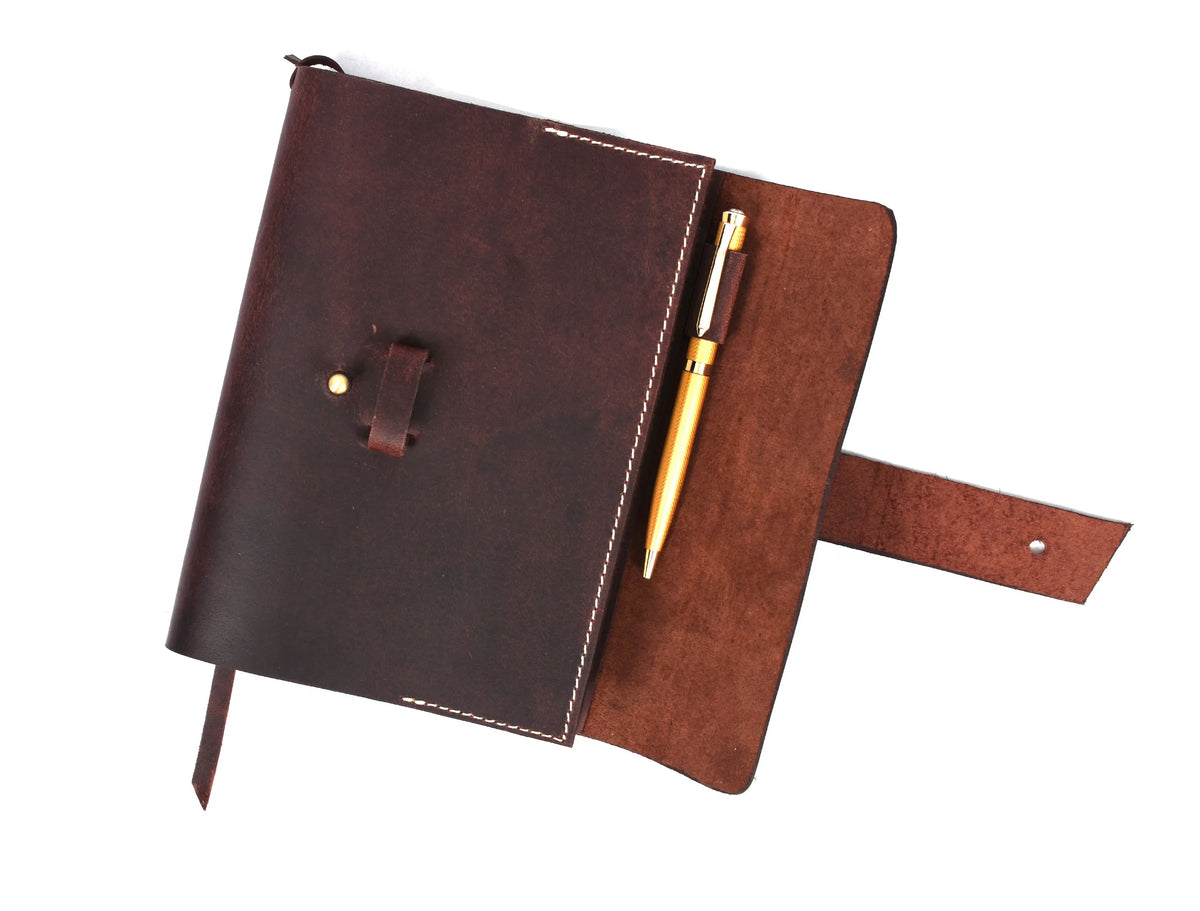 Leather Journal Refillable Writing Notebook 200 pages 7.5 X 5.5Inch M49930